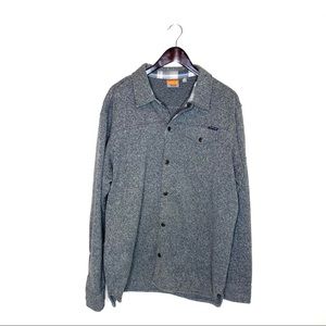 Merrell Gray Button Down Collared Thick Flannel